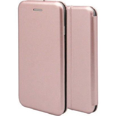 Husă Samsung Galaxy A02s / A03s, tip carte, roz-auriu