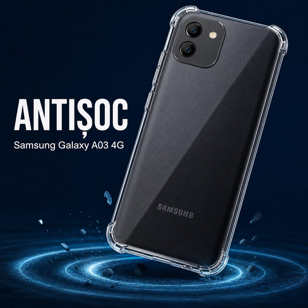 Husă Samsung Galaxy A03, antișoc, transparent