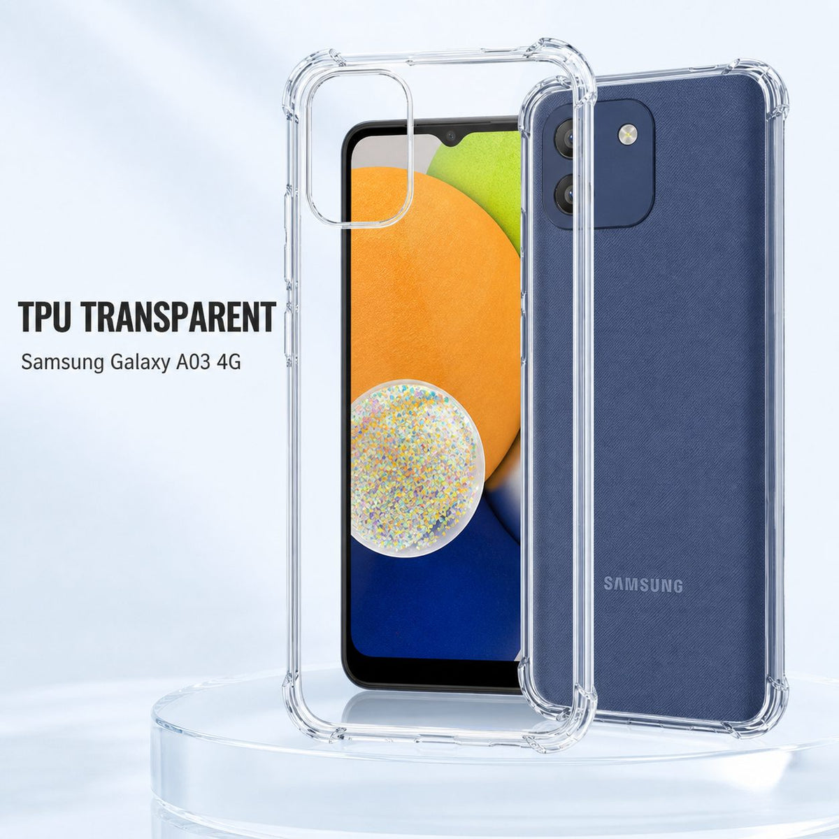 Husă Samsung Galaxy A03, antișoc, transparent
