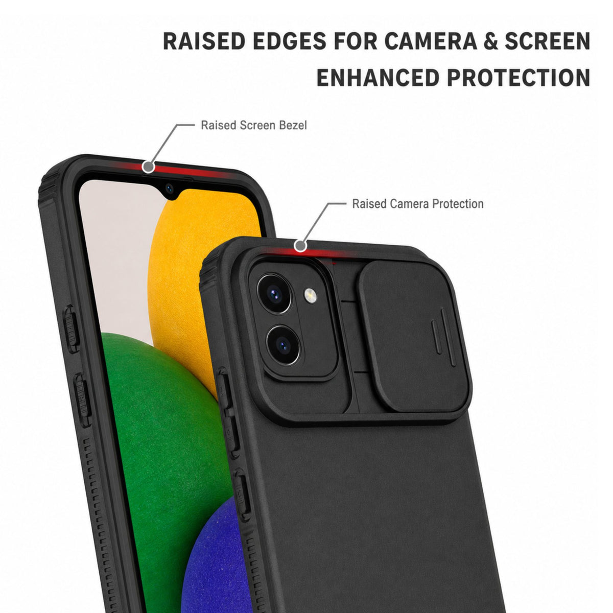 Husă Samsung Galaxy A03, ultra-rezistentă cu suport, negru