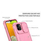 Husă Samsung Galaxy A03, ultra-rezistentă cu suport, roz