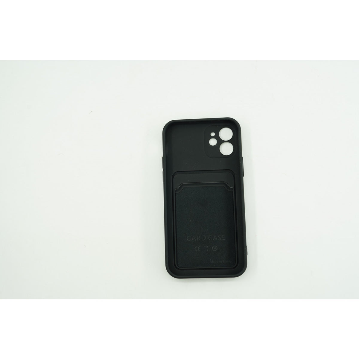 Husă Samsung Galaxy A12, cu buzunar pentru card, negru
