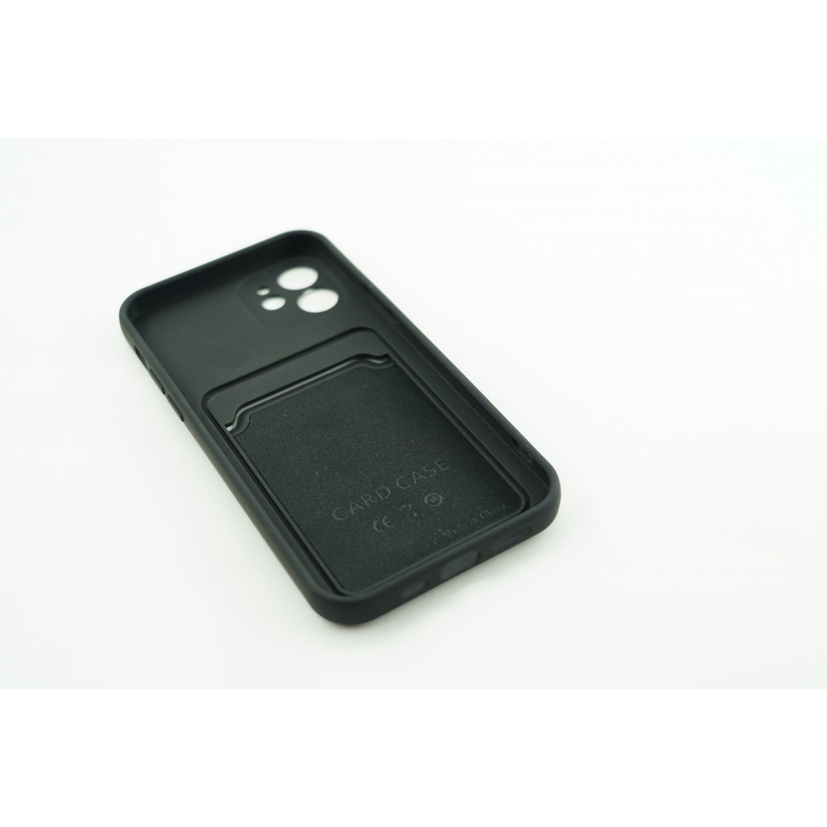 Husă Samsung Galaxy A12, cu buzunar pentru card, negru