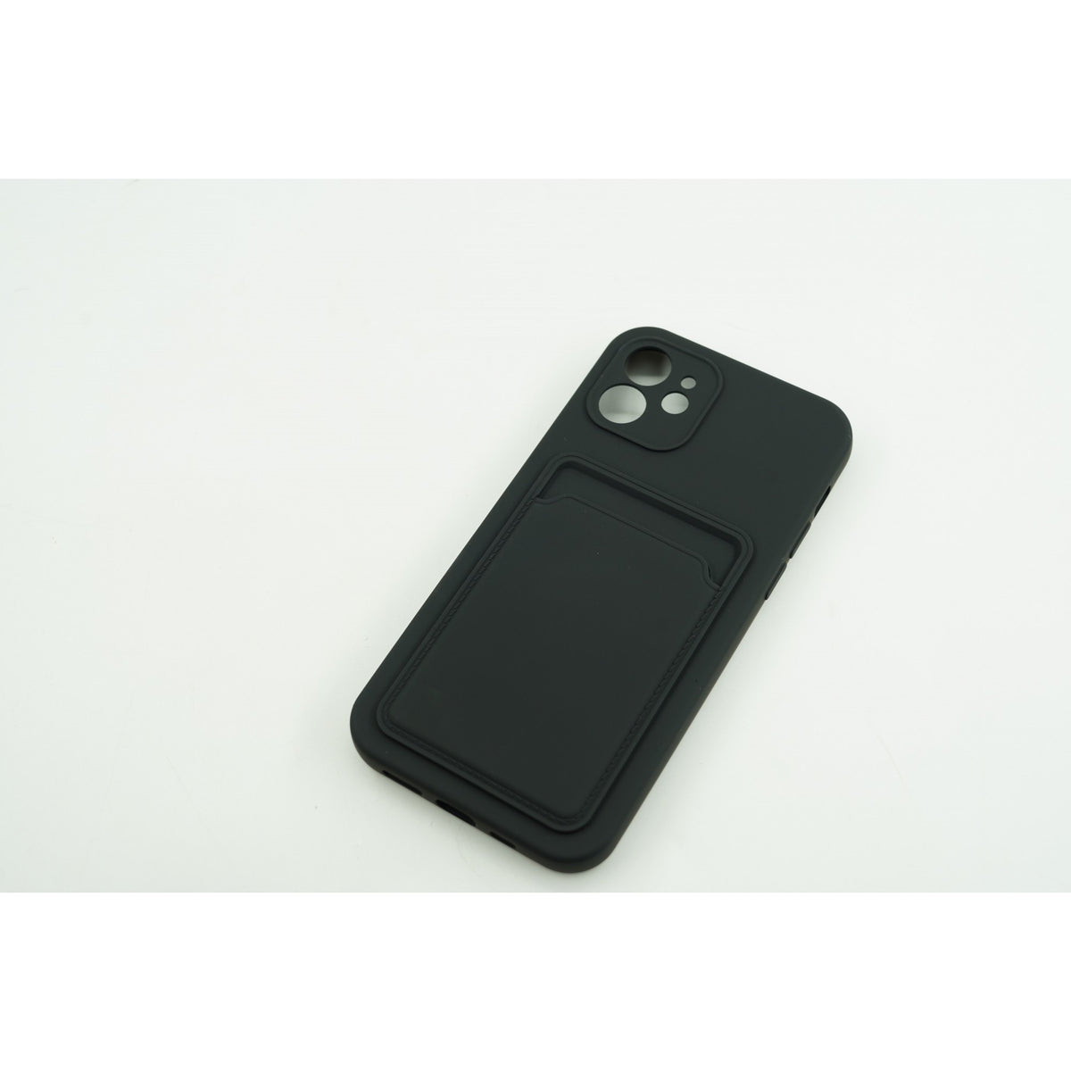 Husă Samsung Galaxy A12, cu buzunar pentru card, negru