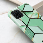 Husă Samsung Galaxy A12, marmorată, verde