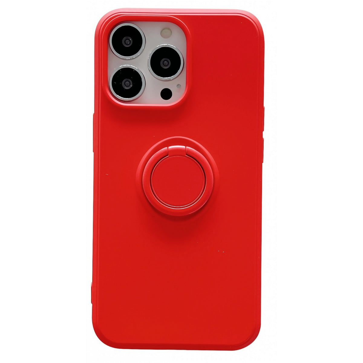 Husă Samsung Galaxy A12, silicon cu inel, roșu