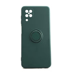 Husă Samsung Galaxy A12, silicon cu inel, verde