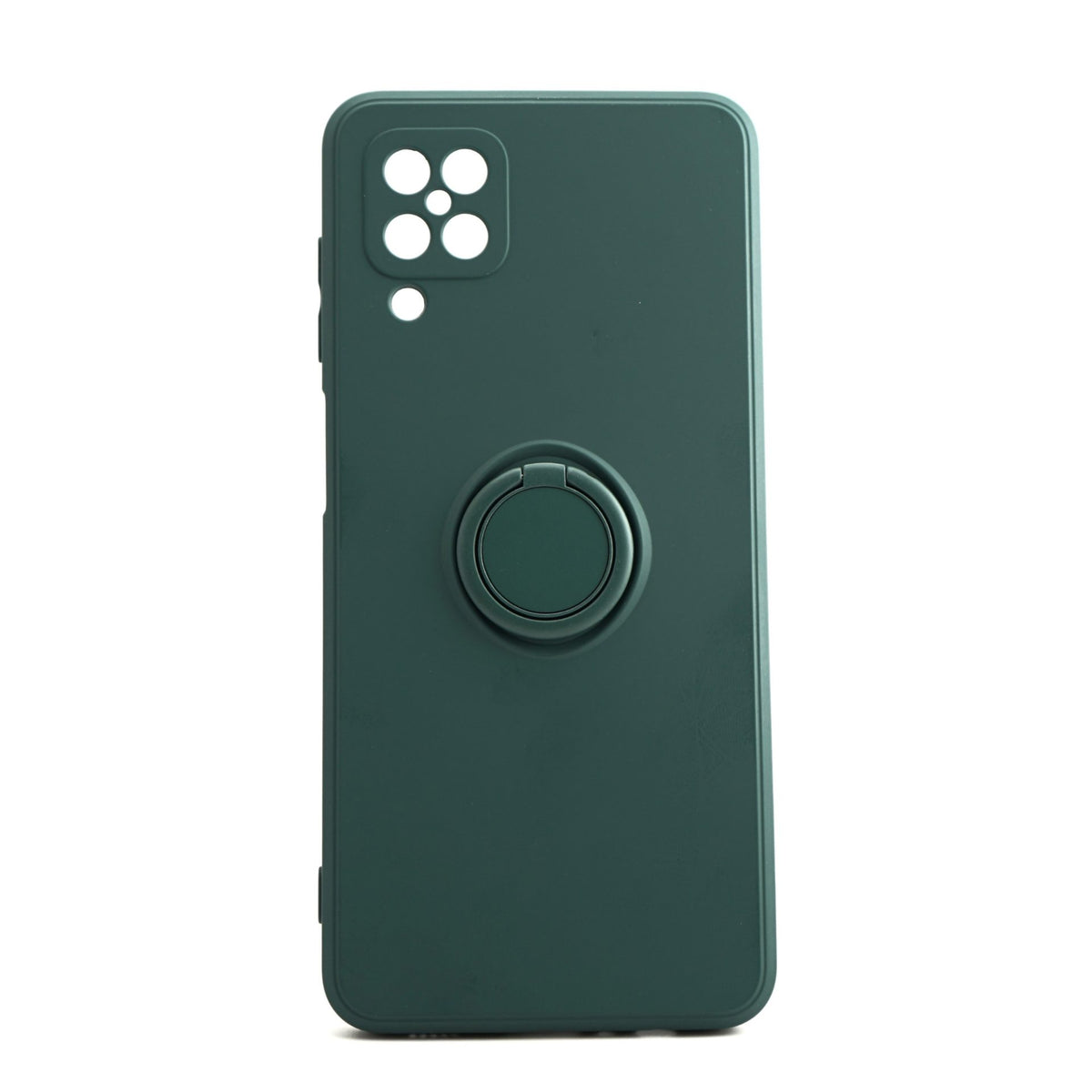Husă Samsung Galaxy A12, silicon cu inel, verde