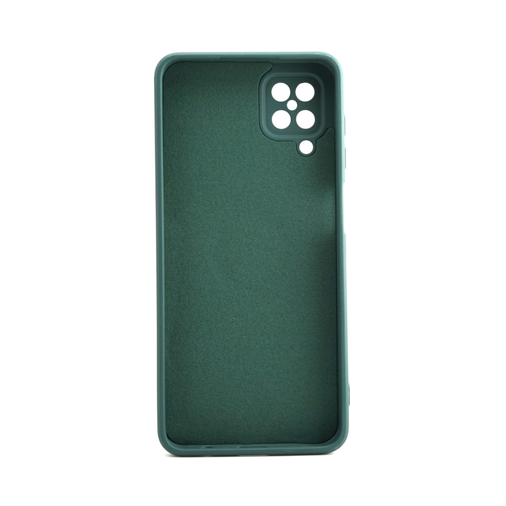 Husă Samsung Galaxy A12, silicon cu inel, verde