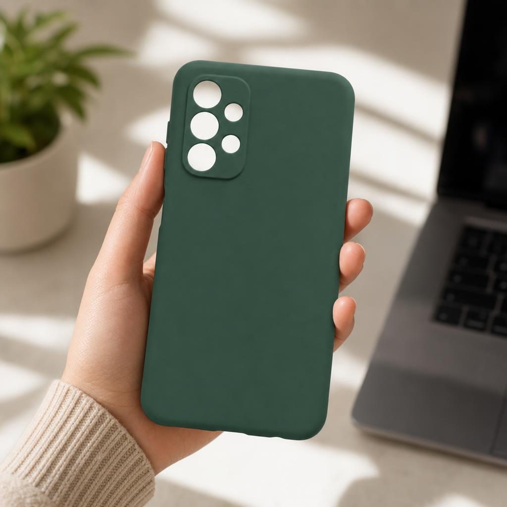 Husă Samsung Galaxy A13 4G, silicon, verde închis