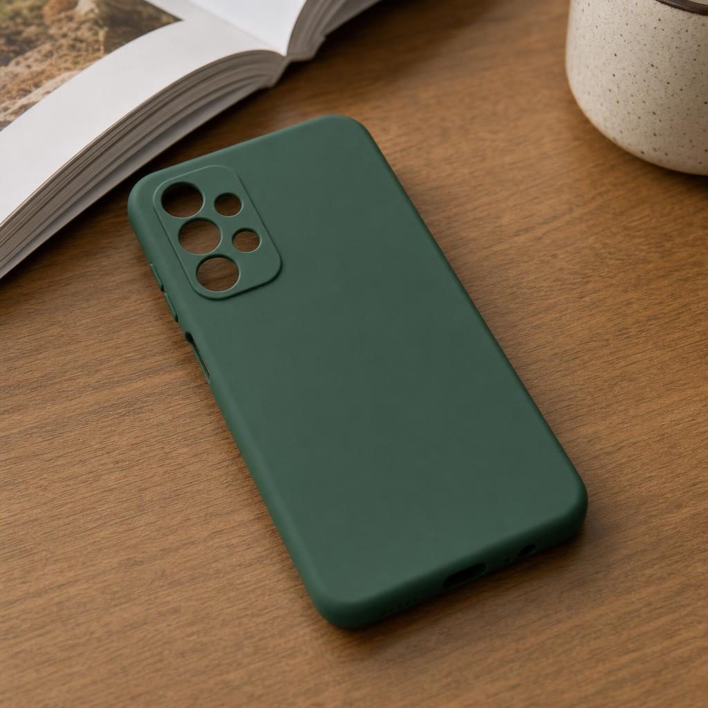 Husă Samsung Galaxy A13 4G, silicon, verde închis