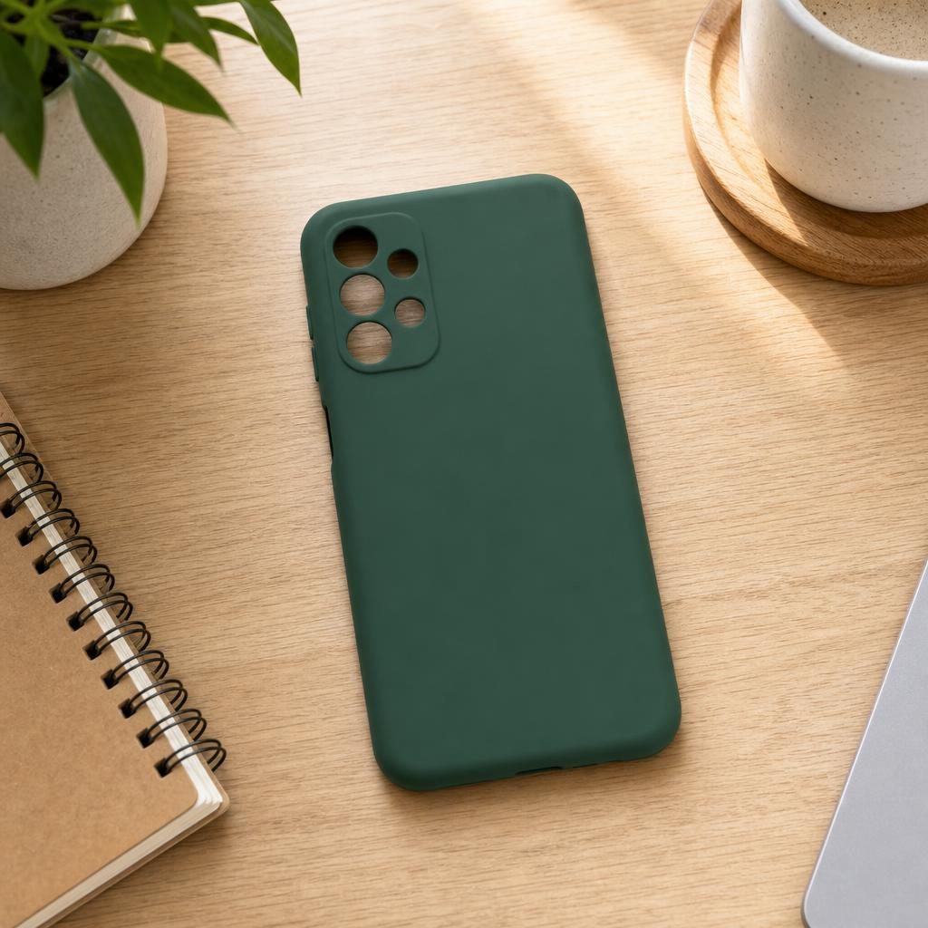 Husă Samsung Galaxy A13 4G, silicon, verde închis