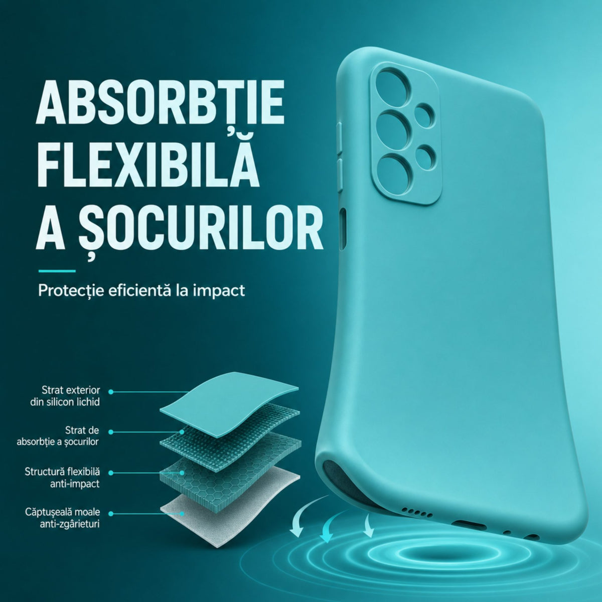 Husă Samsung Galaxy A13 5G / A04s, silicon, albastru deschis