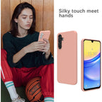 Husă Samsung Galaxy A15 / A15 5G, mată, roz