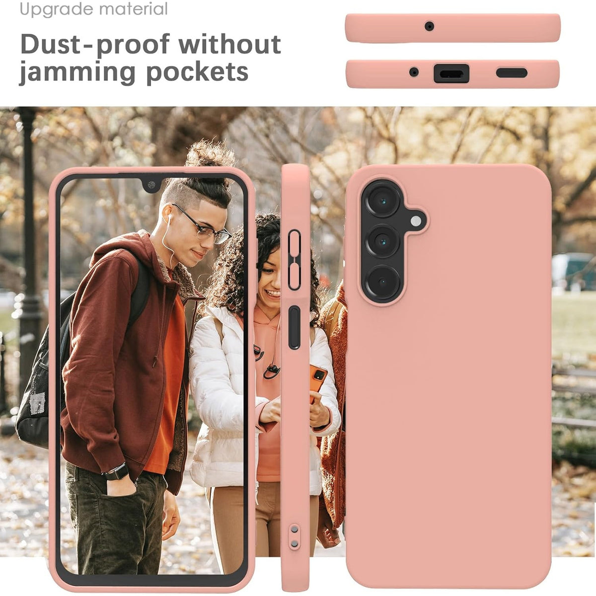 Husă Samsung Galaxy A15 / A15 5G, mată, roz