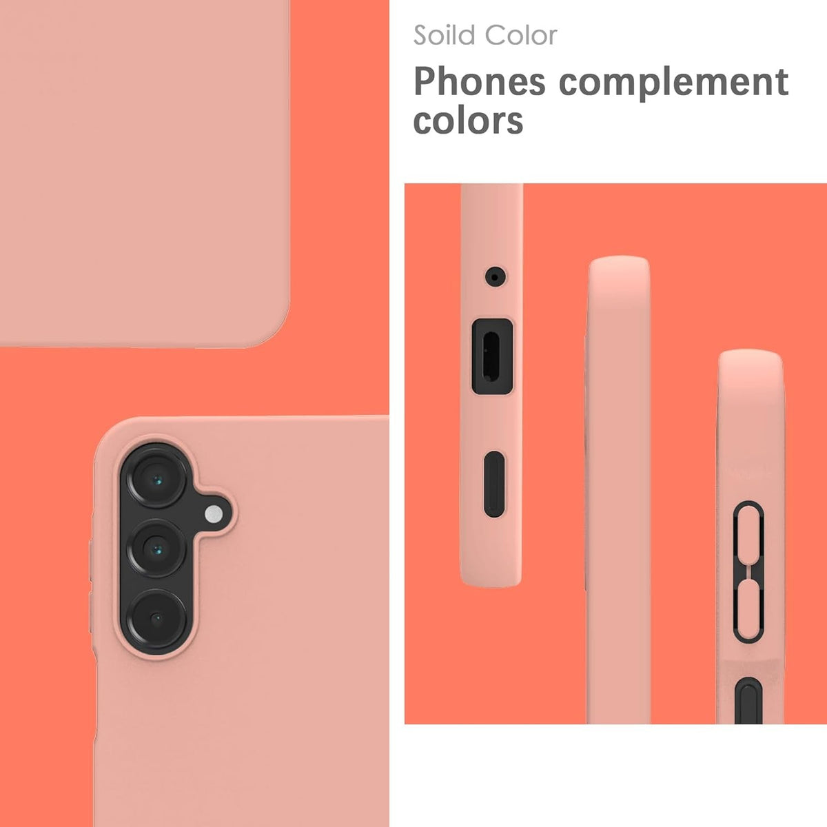 Husă Samsung Galaxy A15 / A15 5G, mată, roz