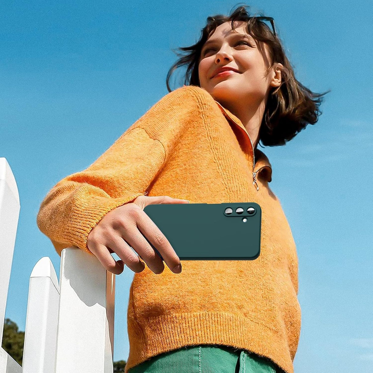 Husă Samsung Galaxy A15 / A15 5G, silicon, verde