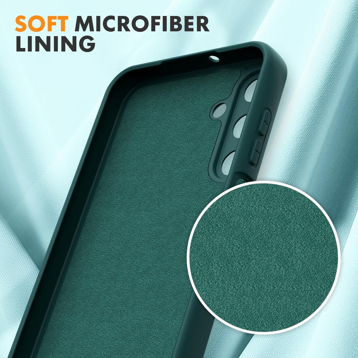 Husă Samsung Galaxy A15 / A15 5G, silicon, verde