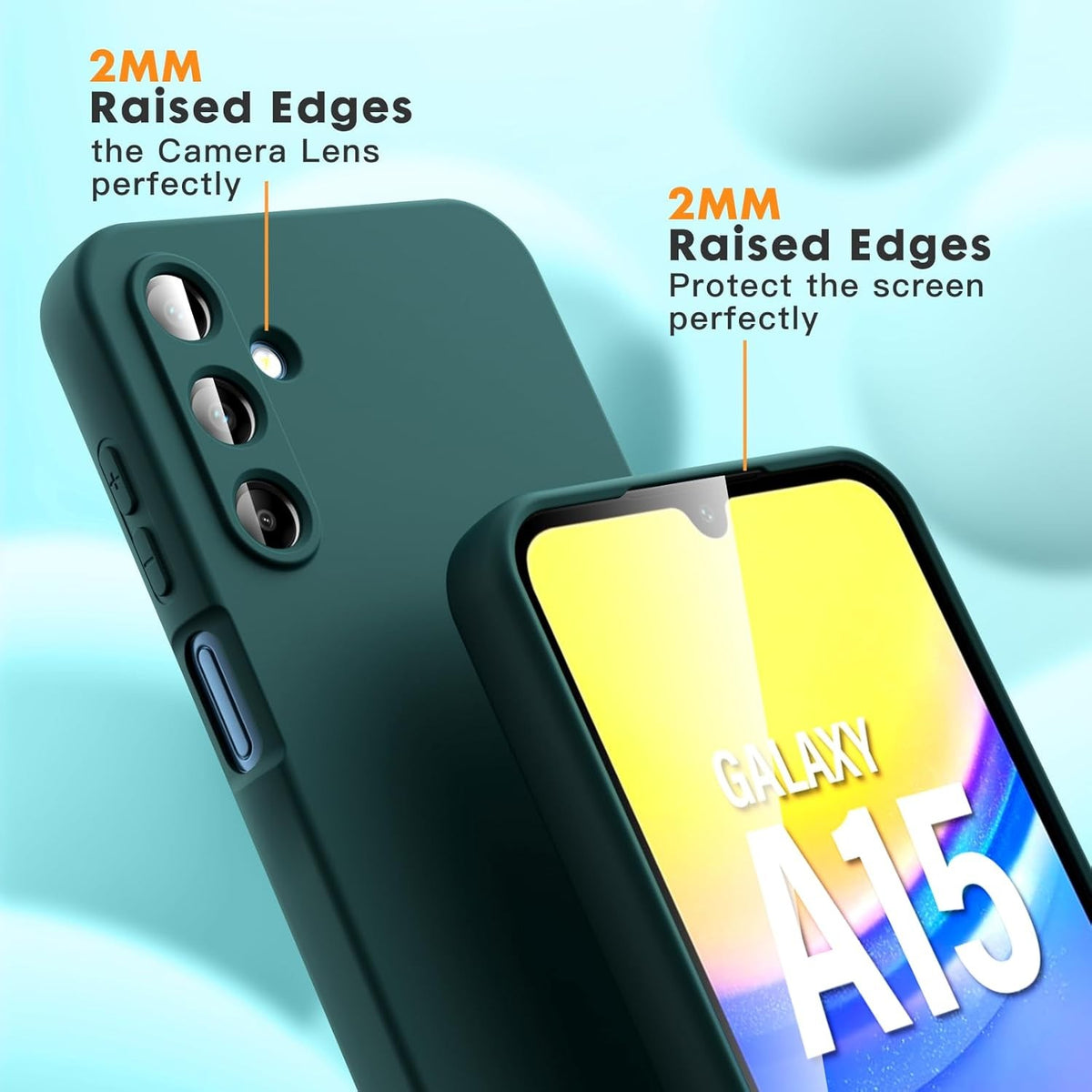 Husă Samsung Galaxy A15 / A15 5G, silicon, verde