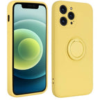 Husă Samsung Galaxy A20e, silicon cu inel, galben