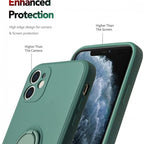 Husă Samsung Galaxy A20e, silicon cu inel, verde