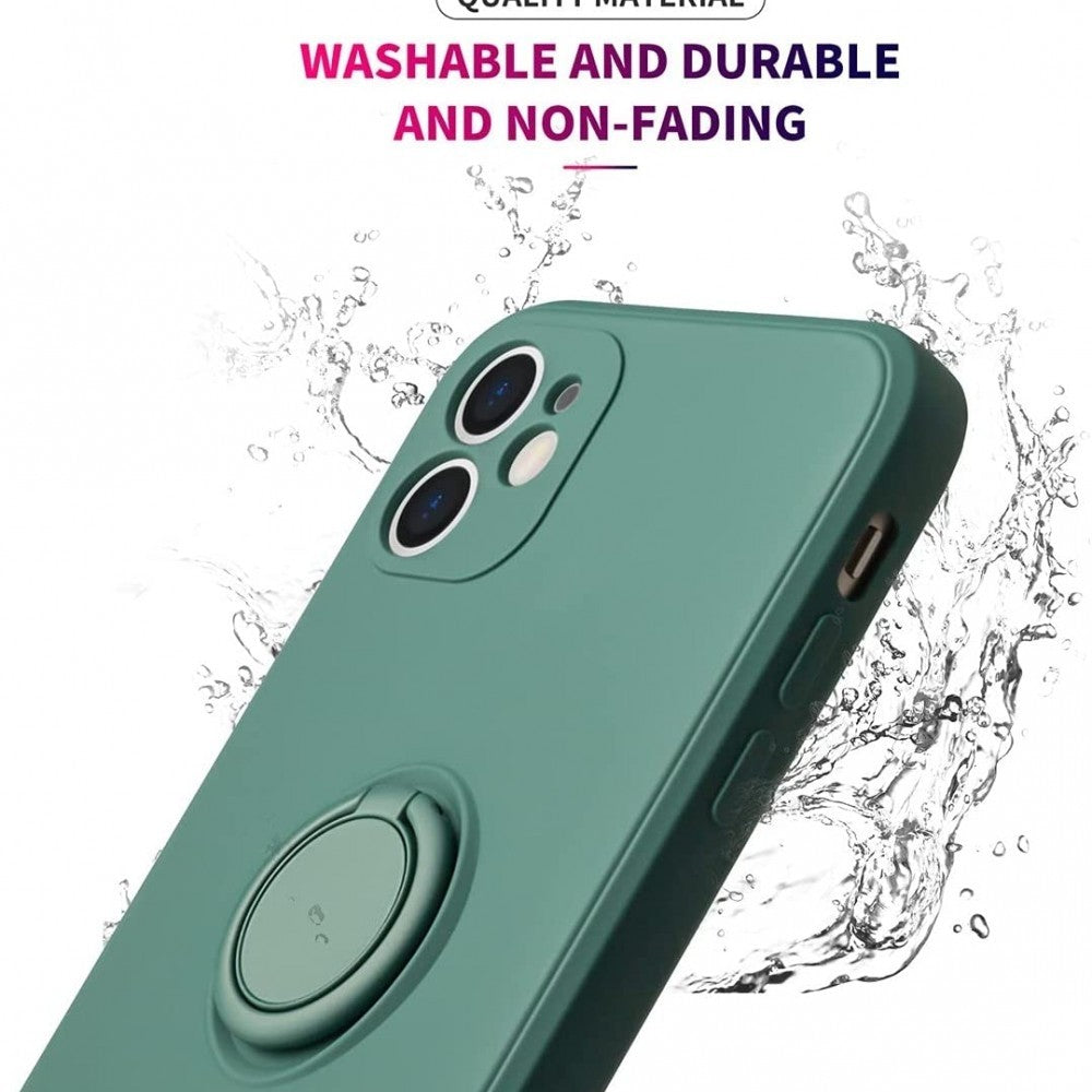 Husă Samsung Galaxy A20e, silicon cu inel, verde