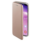 Husă Samsung Galaxy A20e, tip carte, roz-auriu