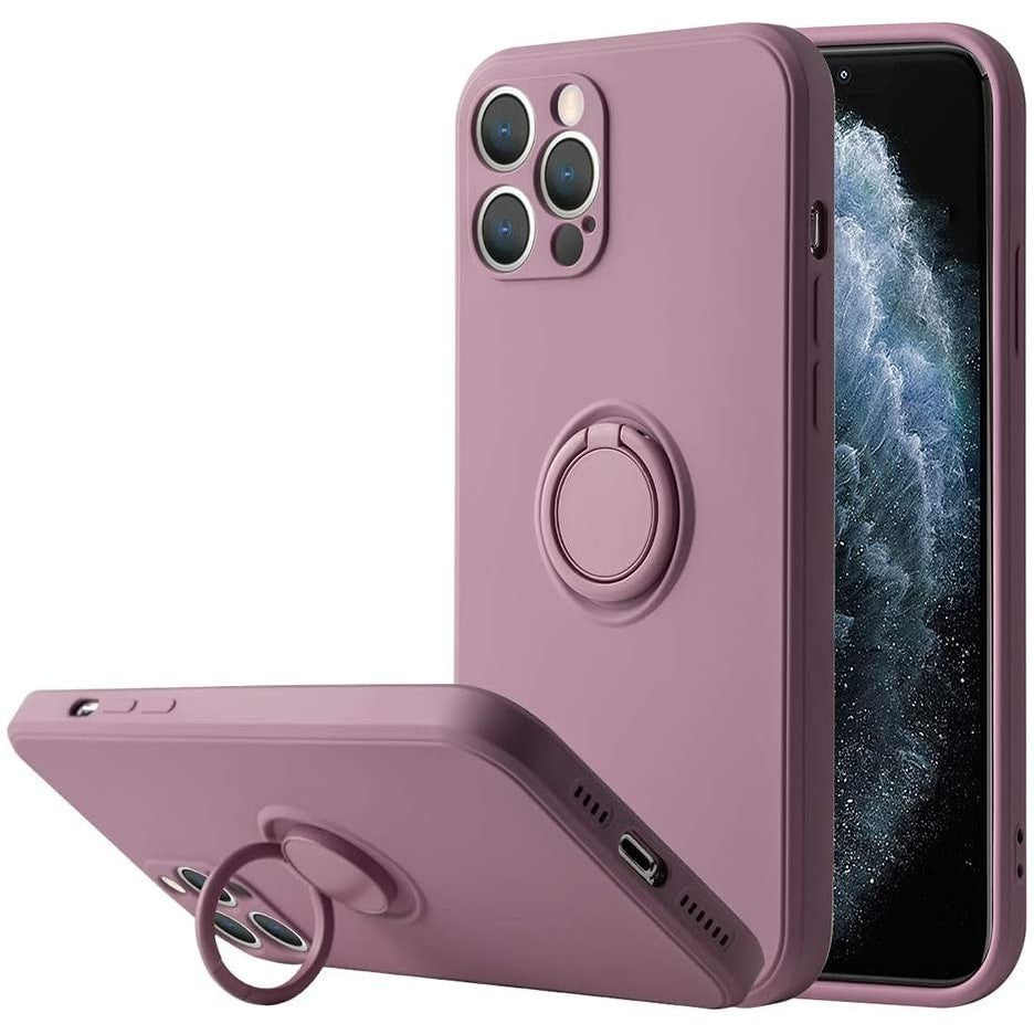 Husă Samsung Galaxy A21s, silicon cu inel, mov