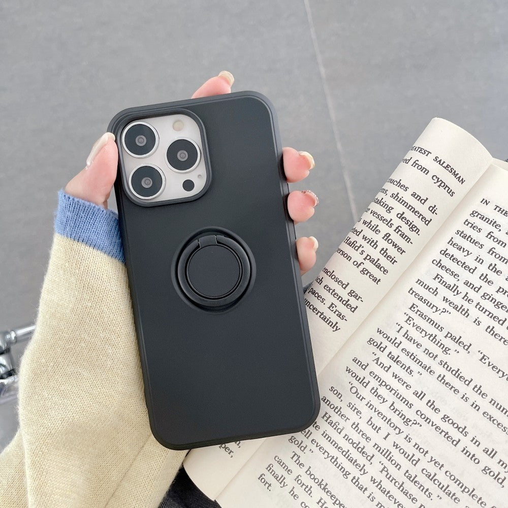 Husă Samsung Galaxy A21s, silicon cu inel, negru