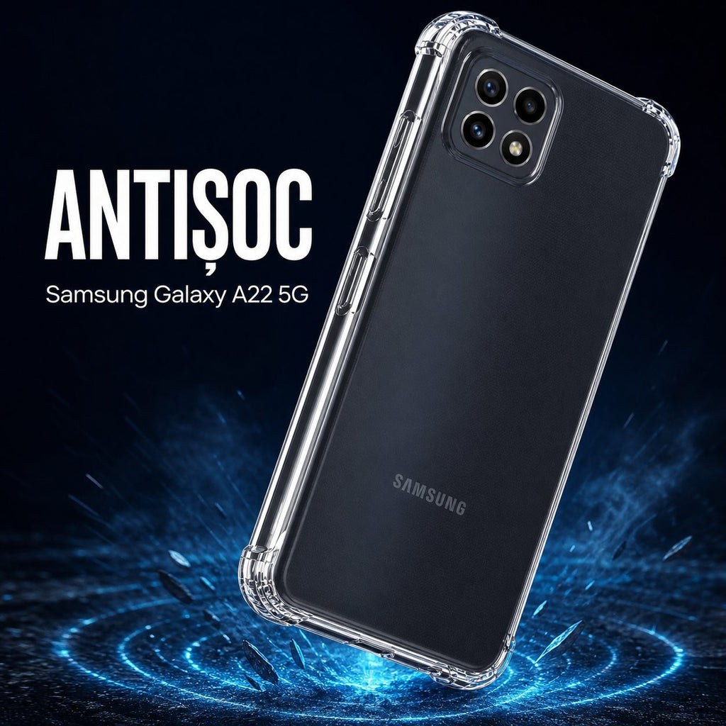 Husă Samsung Galaxy A22 5G, antișoc, transparent