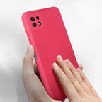 Husă Samsung Galaxy A22 5G, silicon, fuchsia