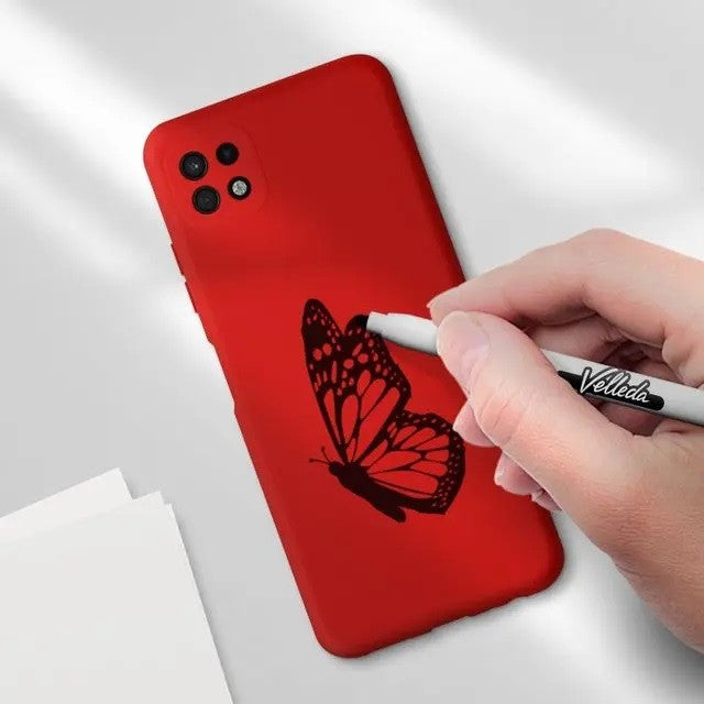 Husă Samsung Galaxy A22 5G, silicon, roșu