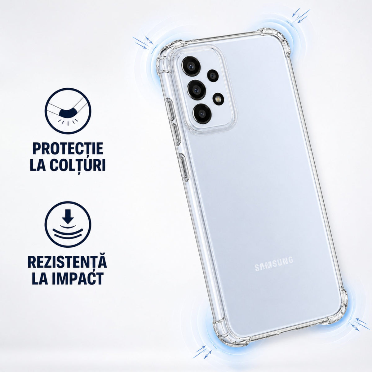 Husă Samsung Galaxy A23 5G, antișoc, transparent