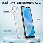 Husă Samsung Galaxy A23 5G, antișoc, transparent