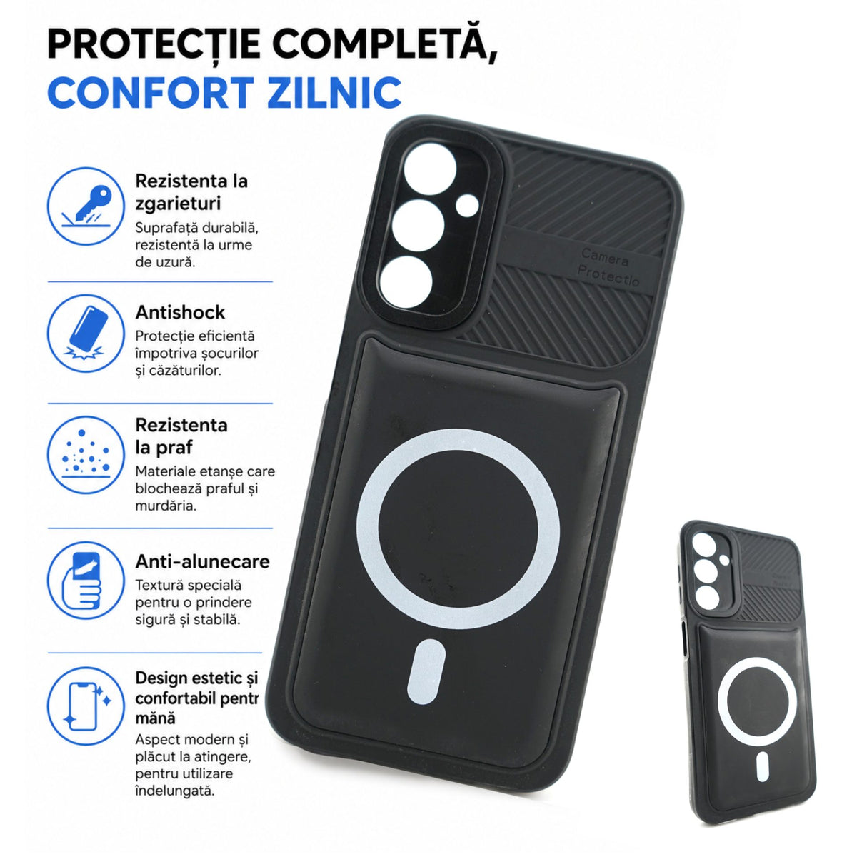 Husă Samsung Galaxy A24, tip armură, negru
