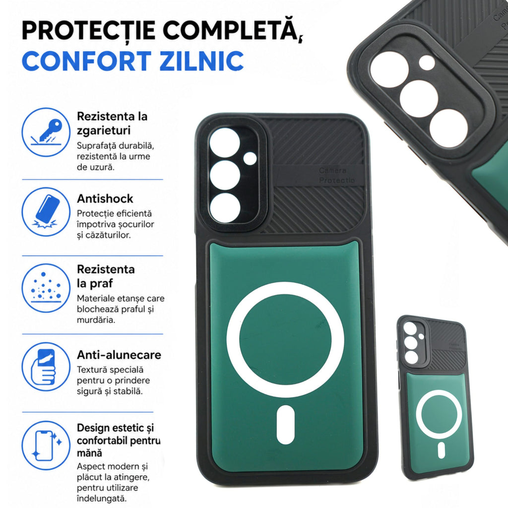 Husă Samsung Galaxy A24, tip armură, verde închis