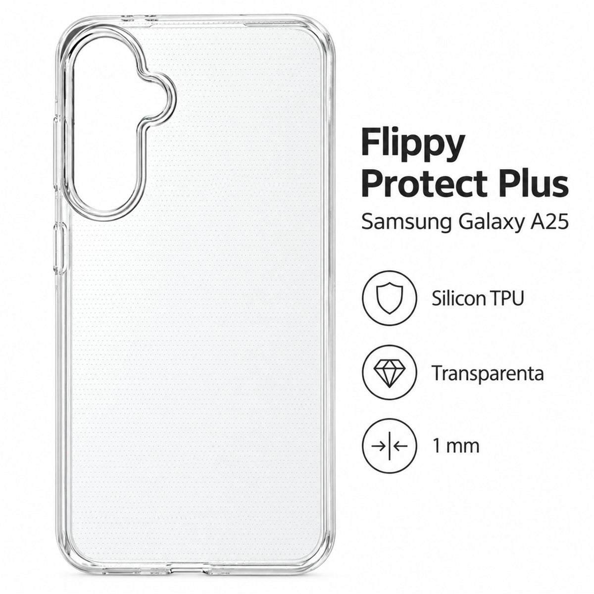 Husă Samsung Galaxy A25, transparentă, transparent