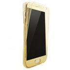 Husă Samsung Galaxy A3 2017, 360°, din TPU transparent, auriu