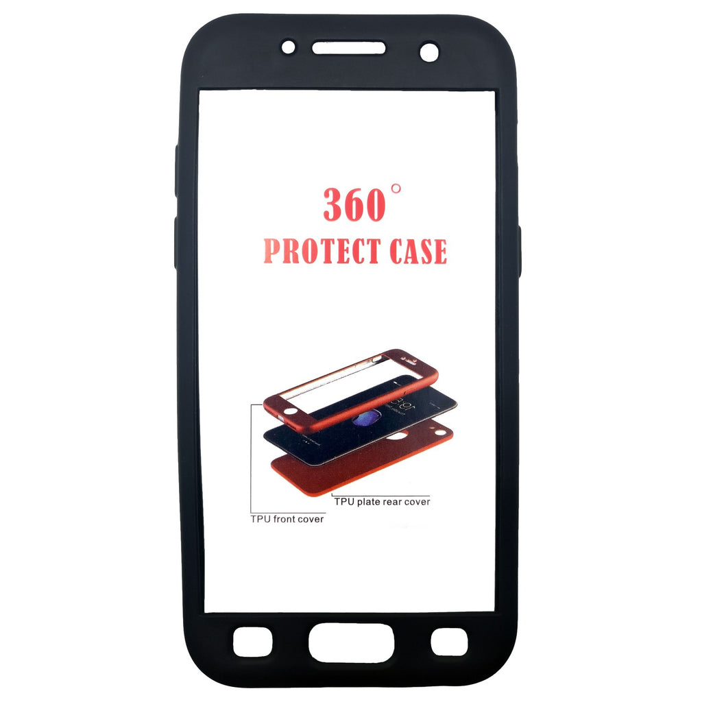Husă Samsung Galaxy A3 2017, silicon 360°, negru