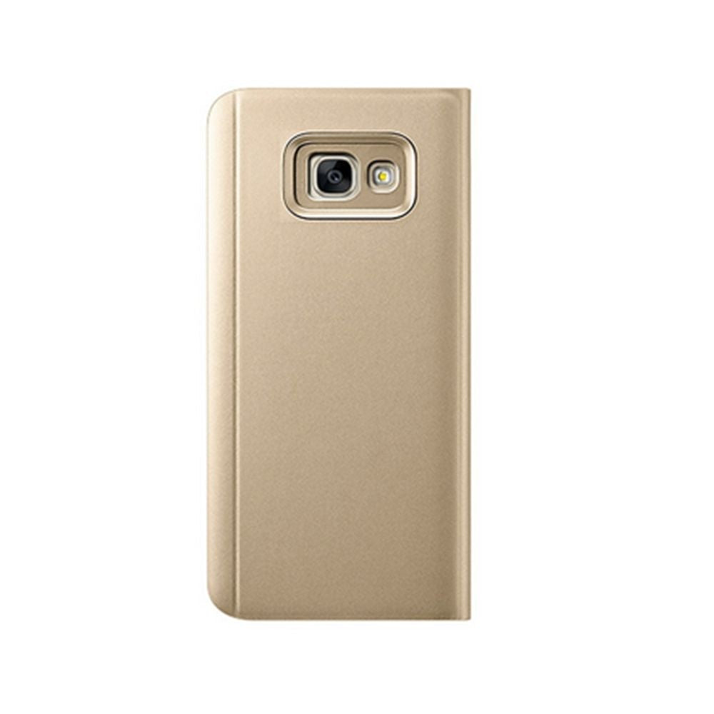 Husă Samsung Galaxy A3 2017, tip carte cu oglindă, auriu