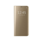 Husă Samsung Galaxy A3 2017, tip carte cu oglindă, auriu