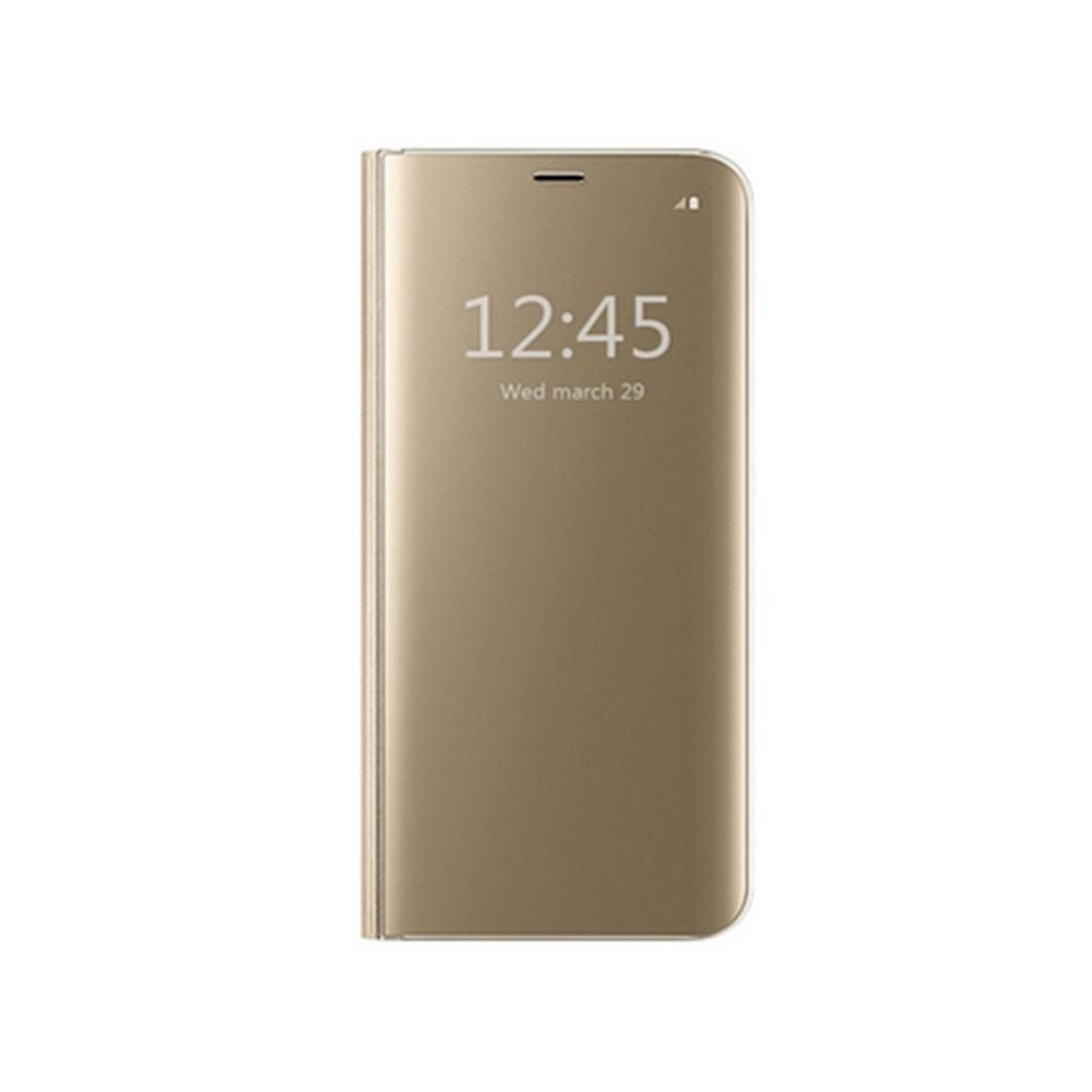 Husă Samsung Galaxy A3 2017, tip carte cu oglindă, auriu