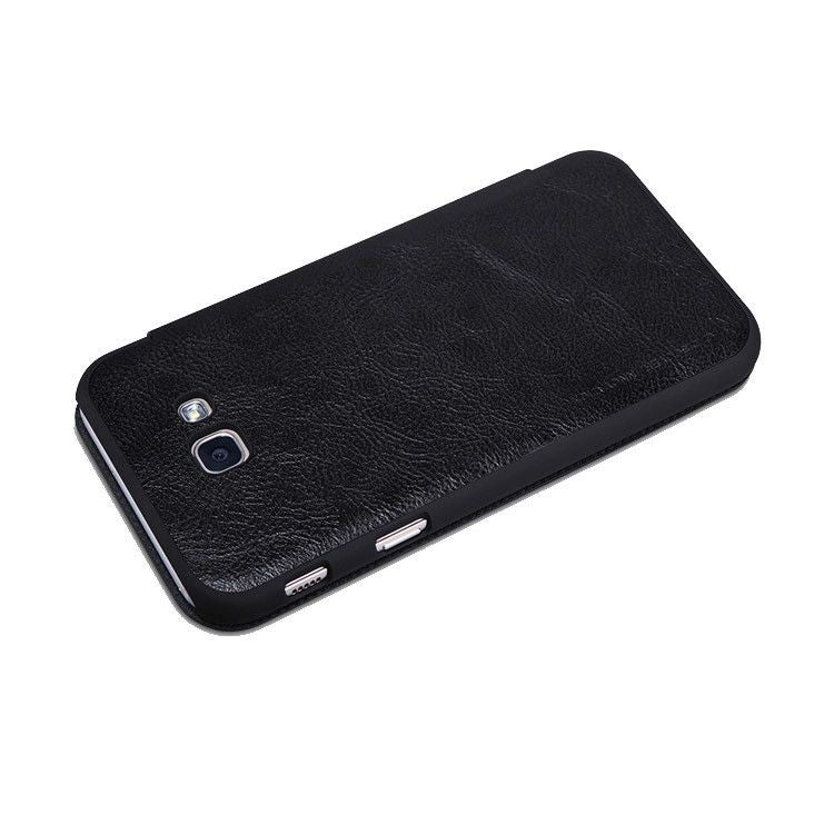 Husă Samsung Galaxy A3 2017, tip carte, din piele ecologică, negru