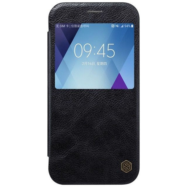 Husă Samsung Galaxy A3 2017, tip carte, din piele ecologică, negru