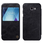 Husă Samsung Galaxy A3 2017, tip carte, din piele ecologică, negru