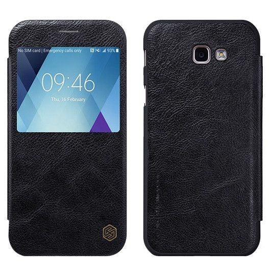 Husă Samsung Galaxy A3 2017, tip carte, din piele ecologică, negru