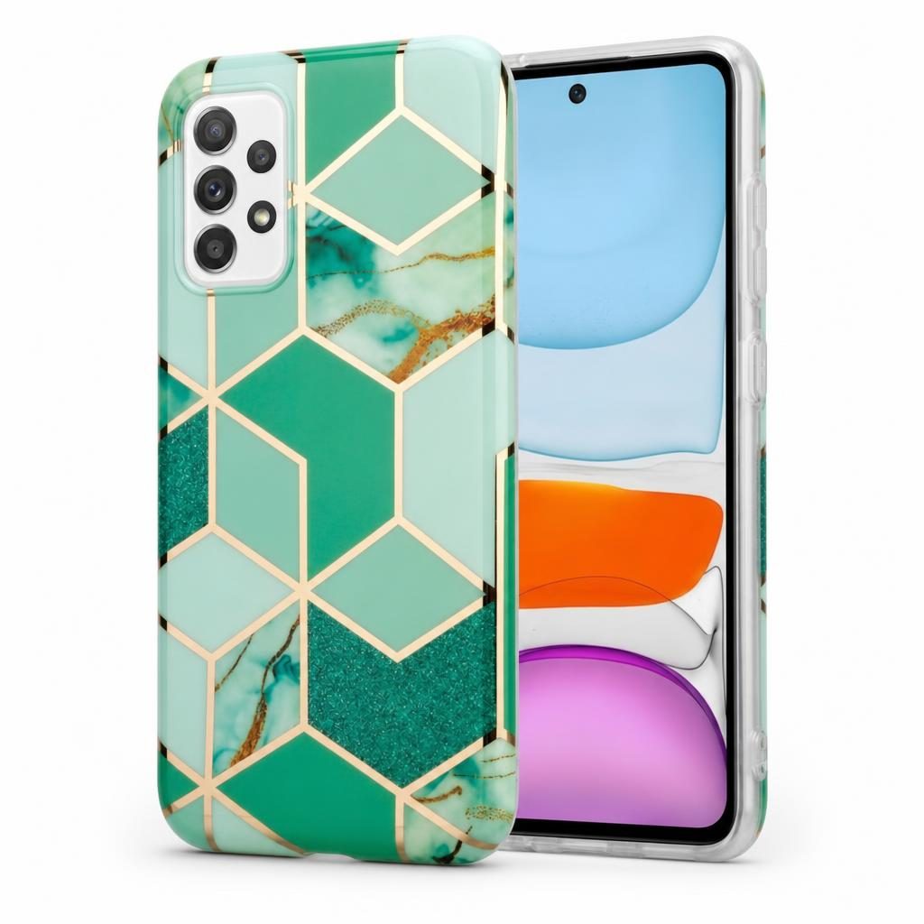 Husă Samsung Galaxy A32 4G, marmorată, verde