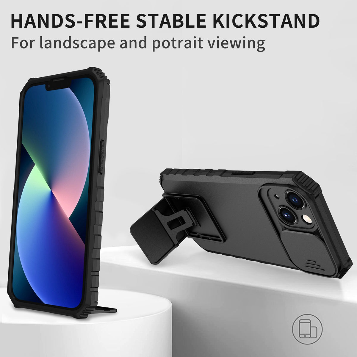 Husă Samsung Galaxy A32 4G, ultra-rezistentă cu suport, negru