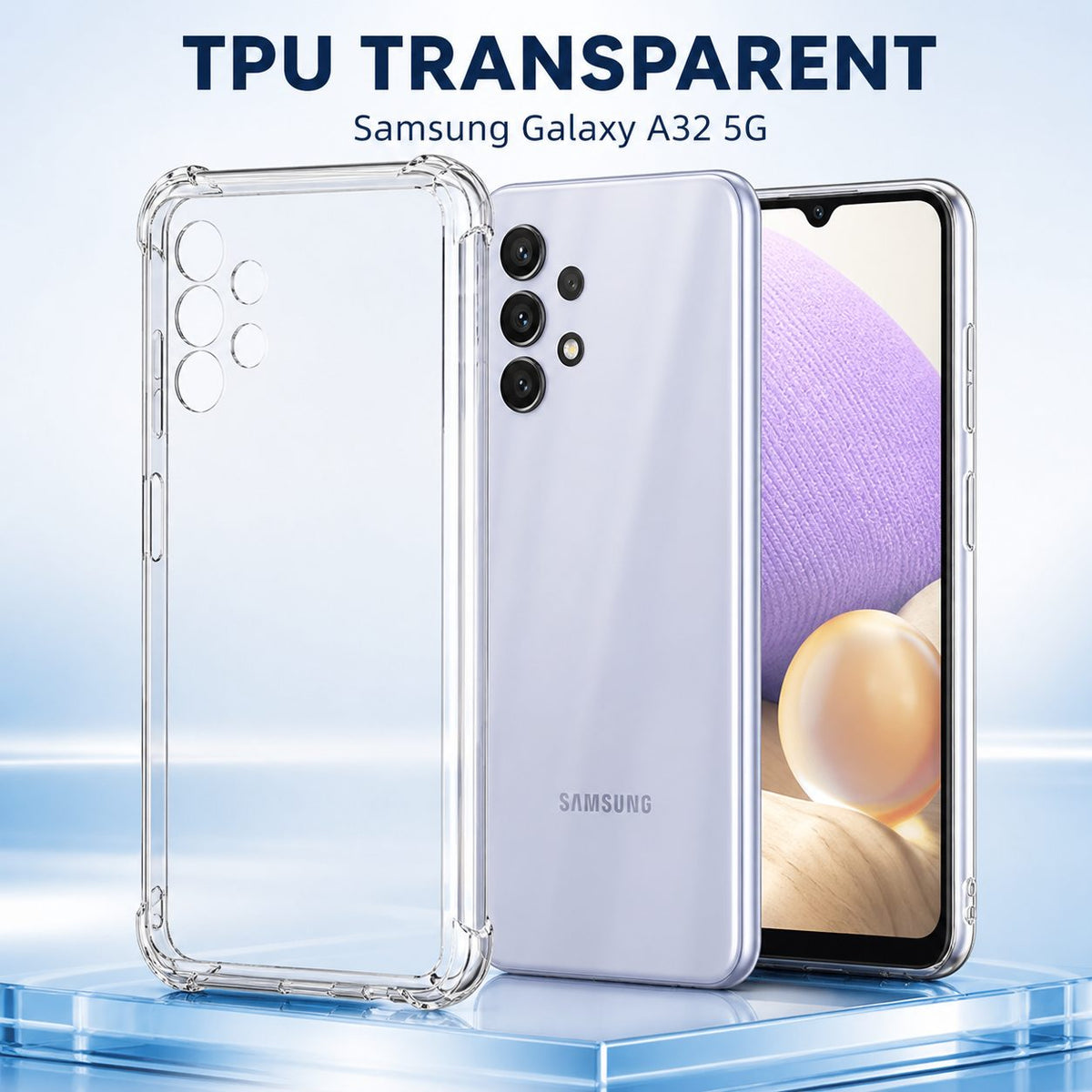 Husă Samsung Galaxy A32 5G, antișoc, transparent