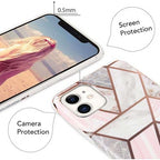 Husă Samsung Galaxy A32 5G, marmorată, alb/multicolor